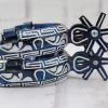 Azul Espuelas Charras Acero Design Charro Spurs -Western Harness Shop image 288