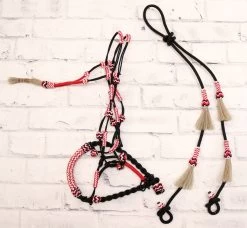 Bosalillo Charro De Algodon Black Horse Cotton Bosal Set Black