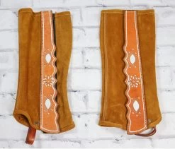 Polainas Charras Tan Miel De Gamuza Chaps (M)