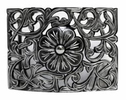 Hebilla Pavonada Diseno Flor Charra