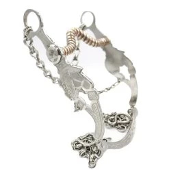 5 3/8" Horseshoe Charro Horse Bit Freno Stainless Steel