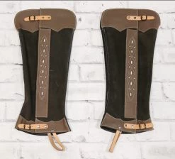 Dark Brown Half Charro Chaps Polainas Largas Charras