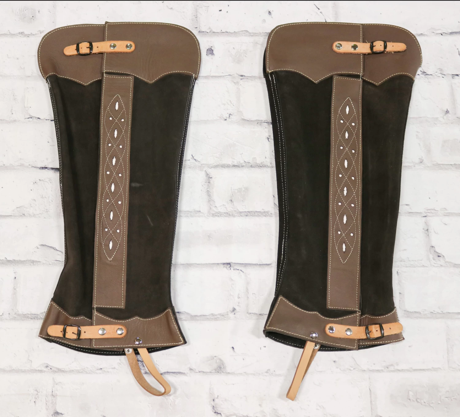 Dark Brown Half Charro Chaps Polainas Largas Charras 3 Dark Brown Half Charro Chaps Polainas Largas Charras