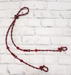 Riendas Charras Red Black Horse Riding Charro Reins