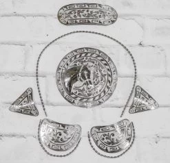 3D Para Montura Charra Horse Fuste Tree Herraje Acero