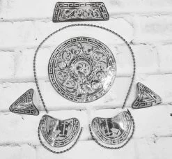 Stainless Steal Charro HorseShoe Saddle Kit Herraje 3D Montura