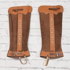 Charros Chaps Polainas Cafe Largas Charras De Gamuza