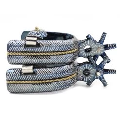 Charro Espuelas Charras Acero Azul Mexican Blue Spurs