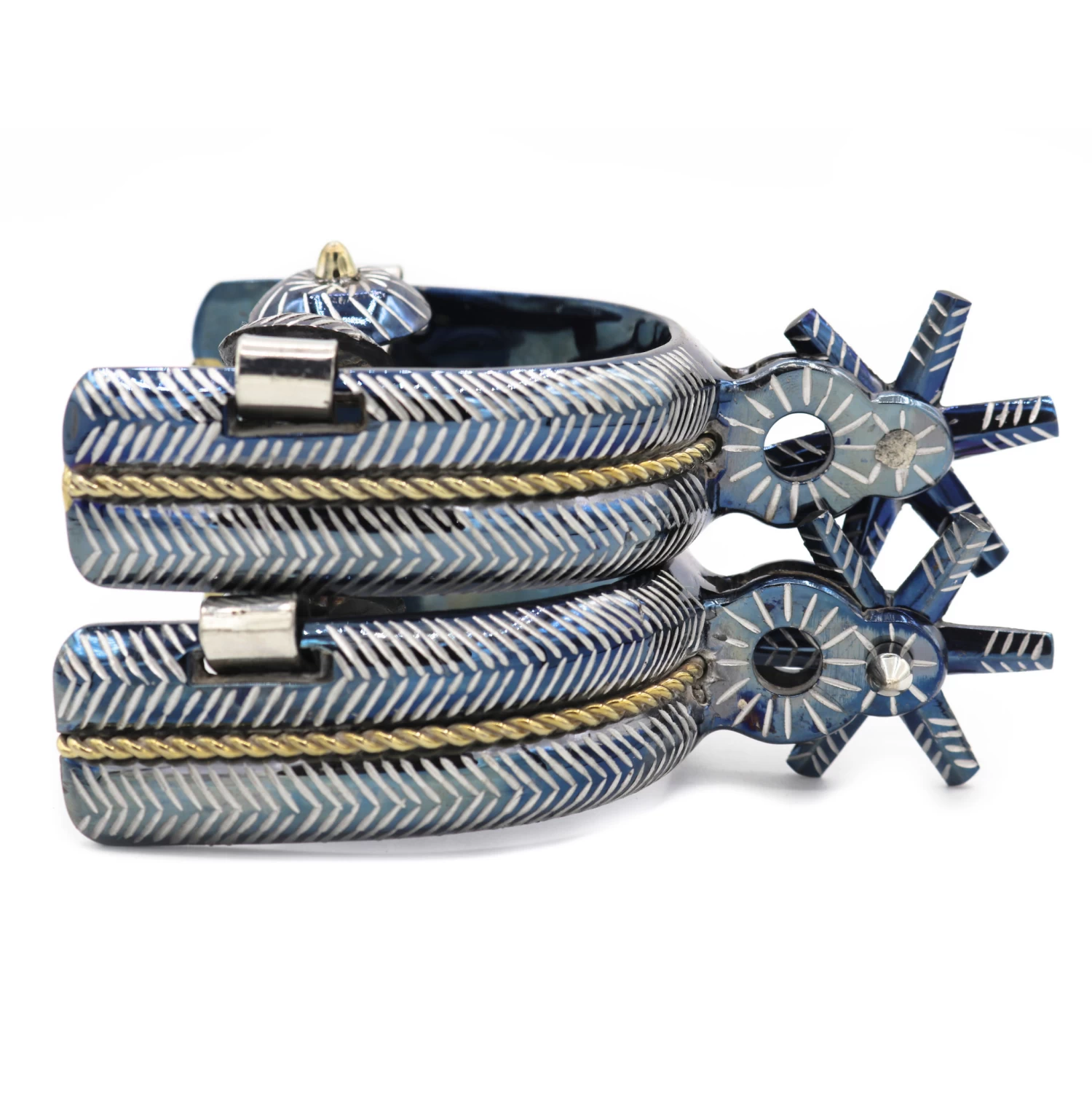 Charro Espuelas Charras Acero Azul Mexican Blue Spurs 3 Charro Espuelas Charras Acero Azul Mexican Blue Spurs