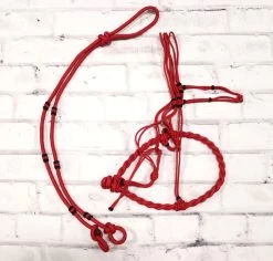 Charro Bosal Cabresto Cafe/blanco Cotton Bosal Set