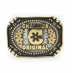 Hebilla Fina Negra Charros Original Buckle