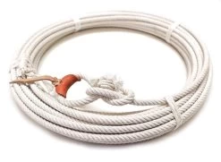 64 Ft White Cotton Rodeo Lasso Rope Soga De Algodon Charra - BL