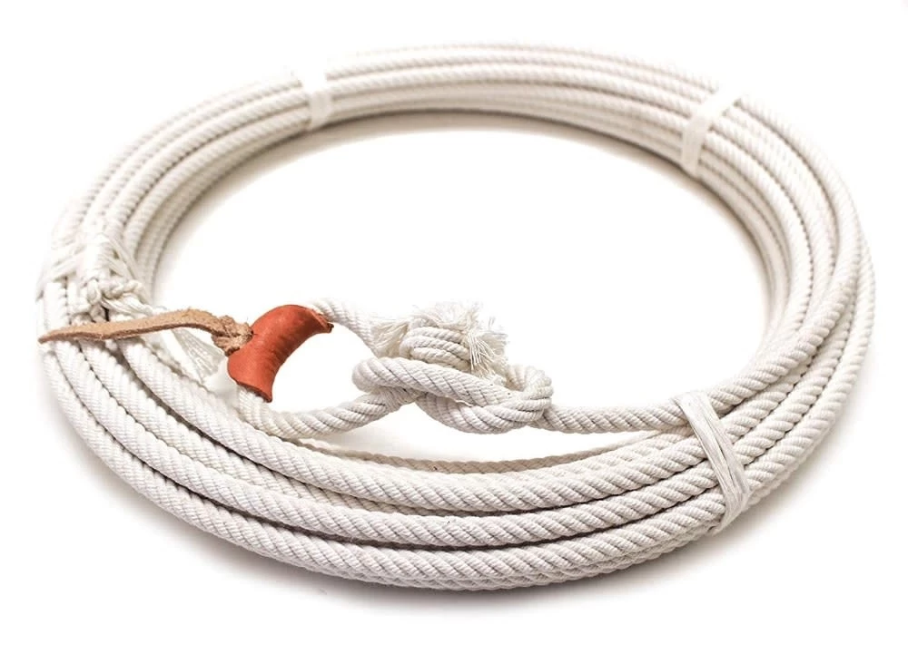64 Ft White Cotton Rodeo Lasso Rope Soga De Algodon Charra - BL 3 64 Ft White Cotton Rodeo Lasso Rope Soga De Algodon Charra - BL