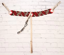 Pecho Pretal Brown Red Trenzado Diseno Tradicional Breast Collar