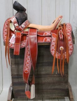 15" Mexican Saddle Saddlebag Saddle Montura Charra Con Cantinas -Western Harness Shop image 398