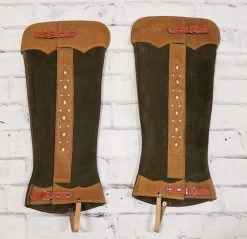 Charro Chaps Olive Polainas Largas Charras De Gamuza