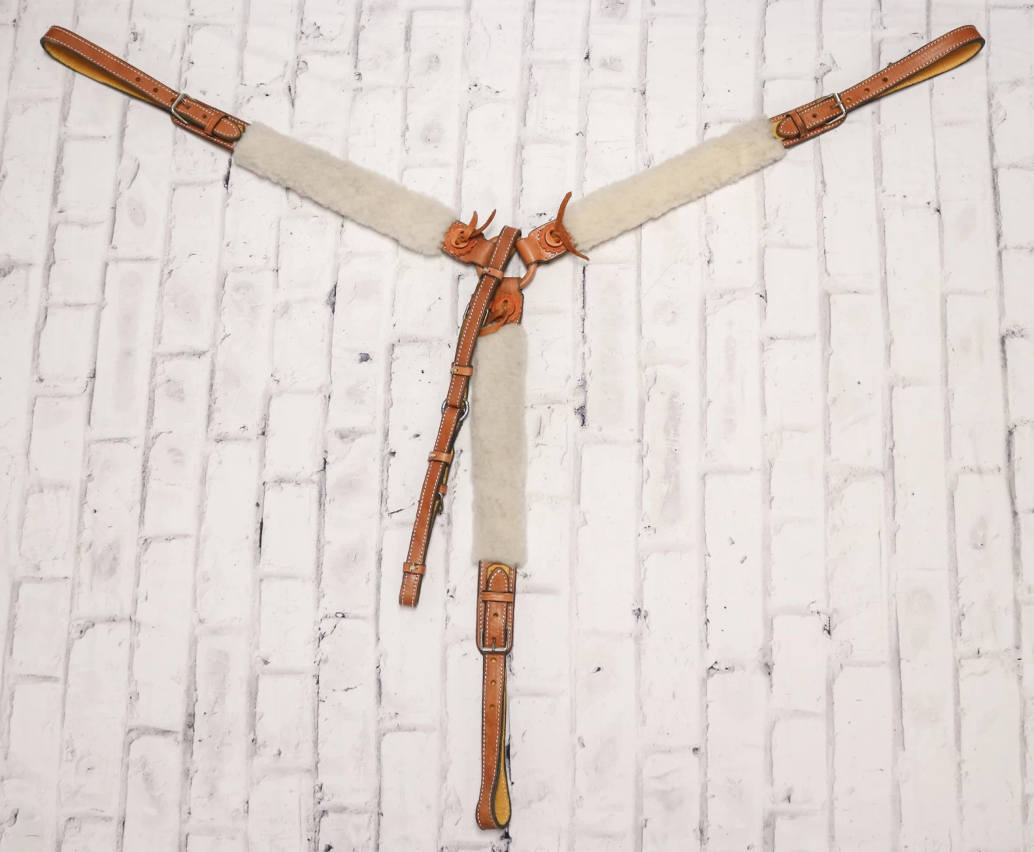 Pecho-Pretal Tan Charro Con Borrega Horse Breast Collar Wool 3 Pecho-Pretal Tan Charro Con Borrega Horse Breast Collar Wool