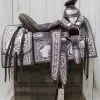 15" Cafe Brown Montura Silla Charra Cuadrada Charro Saddle -Western Harness Shop image 442