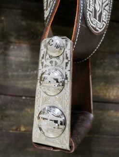 15" Cafe Brown Montura Silla Charra Cuadrada Charro Saddle -Western Harness Shop image 447