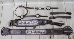 15" Cafe Brown Montura Silla Charra Cuadrada Charro Saddle -Western Harness Shop image 450