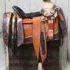 15" Charro Horse Saddle Montura Charra Cuerno De Venado Cincelada -Western Harness Shop image 452