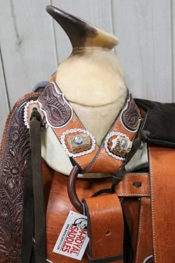 15" Charro Horse Saddle Montura Charra Cuerno De Venado Cincelada -Western Harness Shop image 455