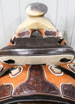 15" Charro Horse Saddle Montura Charra Cuerno De Venado Cincelada -Western Harness Shop image 456