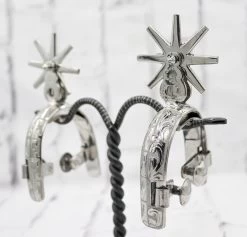 Espuelas Charras Acero Diseno Charro Spurs -Western Harness Shop image 464