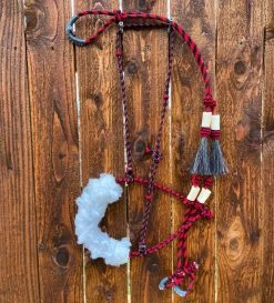 Bosal/Rienda Set Red Black Charro Bosallilo Wool -Western Harness Shop image 468