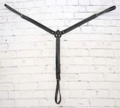 Pecho Pretal Black Vaqueta Simple Black Horse BreastCollar