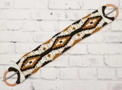 35" Tricolor Cafe Cincho Cotton Horse Braided Cinch