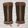 Gamuza Polainas Charras Cafe Long Half Chaps -Western Harness Shop image 495