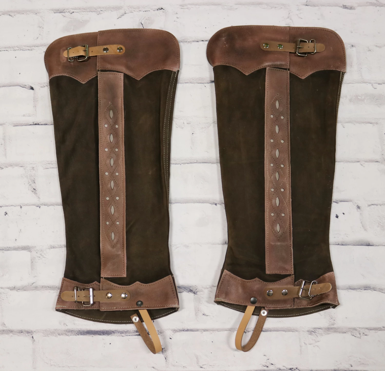 Gamuza Polainas Charras Cafe Long Half Chaps 3 Gamuza Polainas Charras Cafe Long Half Chaps