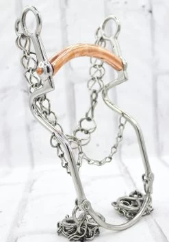 4 1/2" Freno Charro Acero Inoxidable Horse Platano Bit