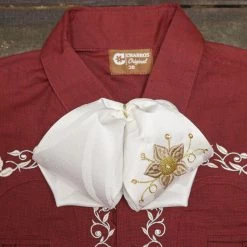Blanco Flor Camisa Charra Mono Mexican Charro