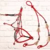 Red Bosalillo Charro De Algodon Cotton Bosal Set -Western Harness Shop image 509