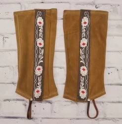 Polainas Diseno Flor Gamuza Short Charro Chaps