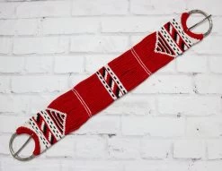 37" Rojo Cincho Stainless Steel Buckles Charro Caballo Cinch