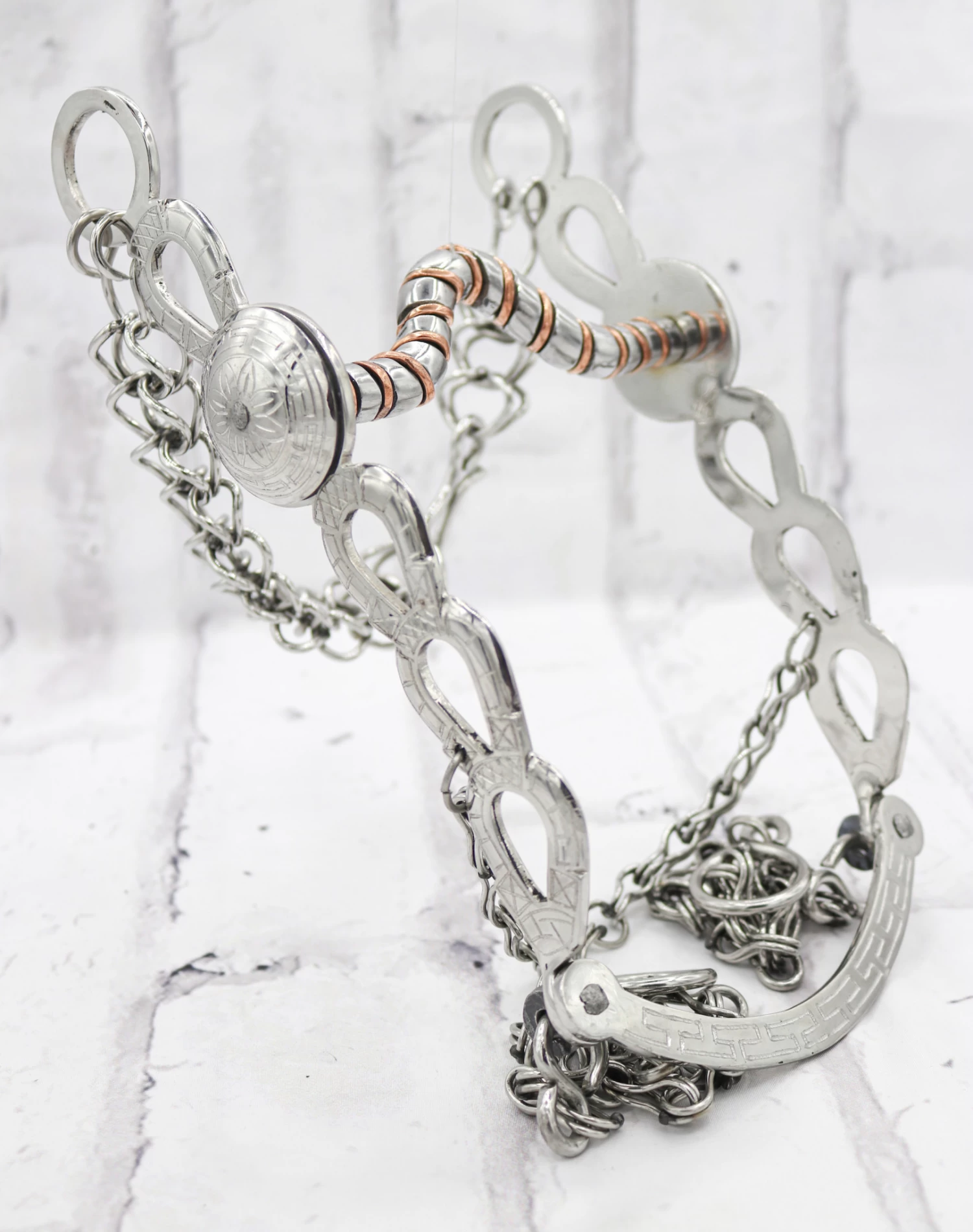 5 1/8" Charro Horse Bit With Copper Freno Charro Con Cobre 3 5 1/8" Charro Horse Bit With Copper Freno Charro Con Cobre