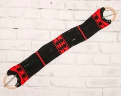 37" Cincho Algodon Negro Diseno Tradicional Simple Black Horse Cinch