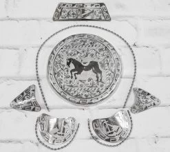 Caballo 3D Herraje Acero Montura Charra Fuste Tree