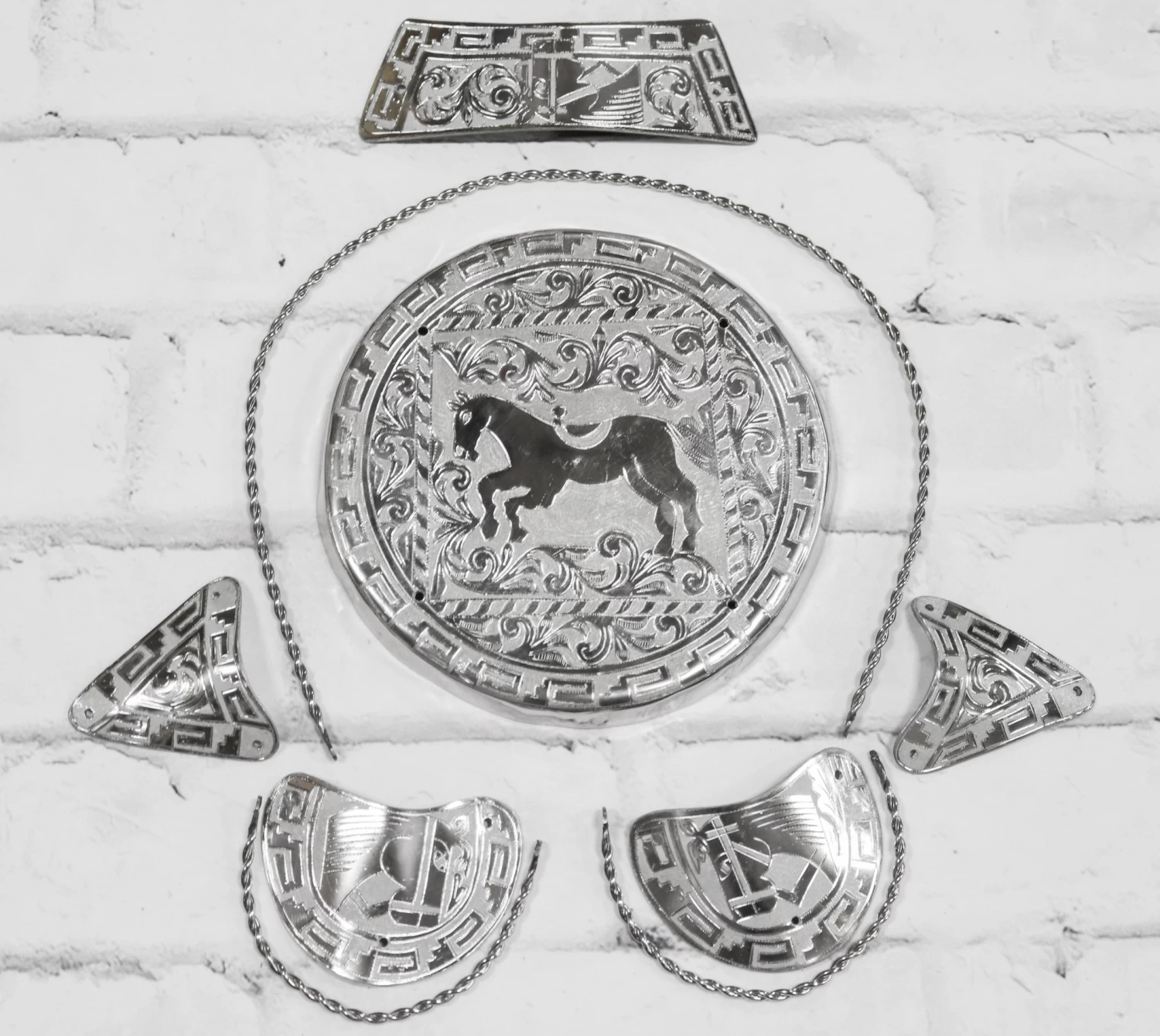 Caballo 3D Herraje Acero Montura Charra Fuste Tree 3 Caballo 3D Herraje Acero Montura Charra Fuste Tree