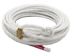 60ft White Lead Rope Poly Nylon 10.5mm Charreria Plomo