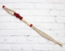 Red Charro Leather Cuarta Algodon Cotton Quirt