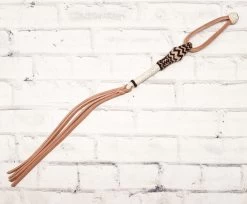 Charro Tan Cuarta Chomite Brown Fina Leather Quirt