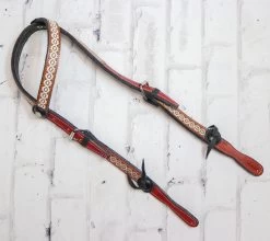 Charro Saddle Miel Tan Headstall White Embroidered Cabezada Charra
