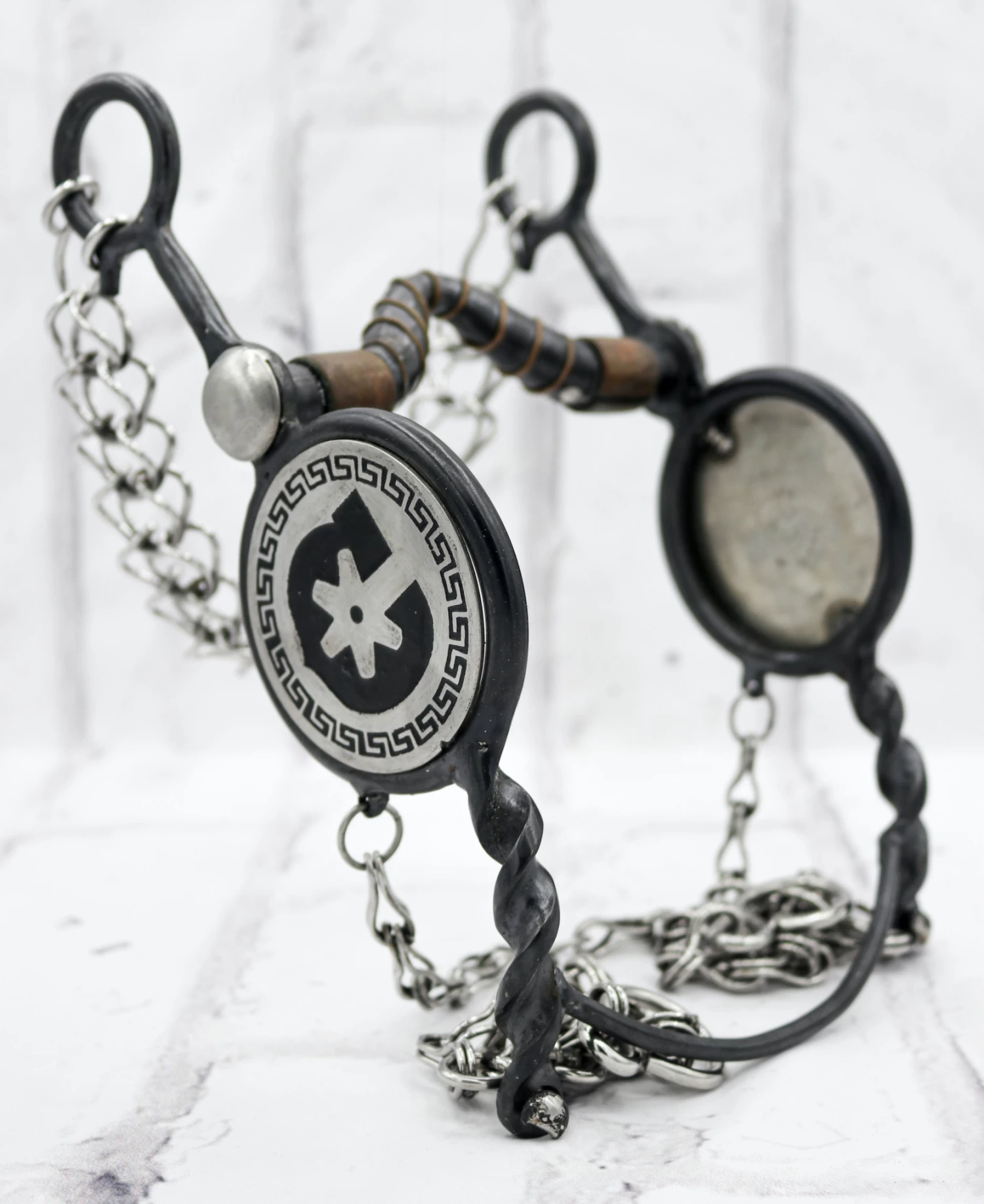 4 5/8" Caballo Charros Original Black Matte Freno Bit 3 4 5/8" Caballo Charros Original Black Matte Freno Bit