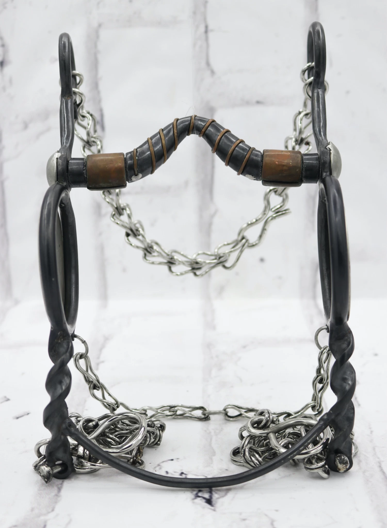 4 5/8" Caballo Charros Original Black Matte Freno Bit 4 4 5/8" Caballo Charros Original Black Matte Freno Bit - Image 2