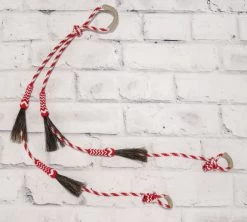 Riendas Charras Rojo Con Botones Blanco Charro Reins