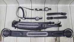 15.5 " Black Montura Charro Horse Saddle Con Cantinas Silla -Western Harness Shop image 653